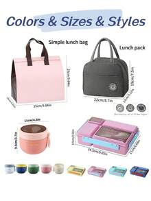 1pc Large Capacity Lunch Box, Sealed Compartment Bento Box With Utensils And Sauce Container, Rectangular Food Container, Microwave And Dishwasher , Suitable For School, Work, Picnic Food Carrying, Back To School Essential - Multicolor - View 10