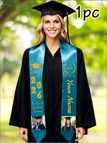 Custom Text And Photo Graduation Sash,Custom Stoles For Graduation 2026,Custom Picture Class Of 2026 Sash,Customizable Graduation Sash,Birthday Gifts. - Style a - View 18