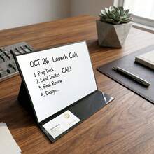A4 Foldable Dry Erase Whiteboard, 11.6 X 8.39 Inch Portable Desktop White Board With Easel-Style Stand, Tri-Fold Tabletop Writing Board, Reusable Handheld & Desk Whiteboard For Home Office, Students & Teachers - A4 Foldable Dry Erase Whiteboard - View 3