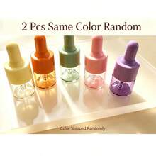 2‑Pack 5ml Random Multi‑Color Glass Dropper Bottles, Cosmetic Vials For Essential Oils, Serums & Facial Liquids, Travel Bottle Set - View 9