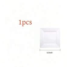 25/50 Pcs White Square Plates Set, 9.5/6.5 Inch Serving Trays For Everyday Dining & Autumn Festivities, Classic Dinnerware For Family Cooking And Entertaining, Ideal For Halloween Christmas & Thanksgiving - White - View 14