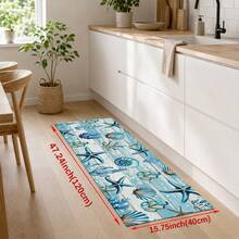 1/2pcs Ocean Shell Pattern, Vintage Diatomaceous Earth Mat, Super Absorbent, Non-Slip, Perfect For Bathroom, Kitchen And Dining Room, Quick Dry, Machine Washable, Perfect Gift For Home Decor And Bathroom Mat - Multicolor - View 9