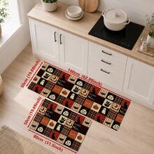 1/2pcs Halloween Ghost Black Cat Pumpkin Pattern, Vintage Diatomaceous Earth Bath Mat, Super Absorbent, Non-Slip, Perfect For Bathroom, Kitchen And Dining Room, Quick Dry, Machine Washable, Perfect Gift For Home Decor And Bathroom Mat - Multicolor - View 11