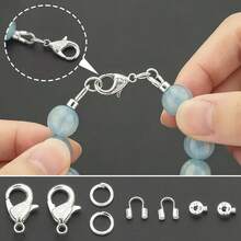 50pcs DIY Jewelry Clasp Parts Assortment Including Lobster Clasp, U-Shaped Clasp, Jump Ring, Positioning Clasp, Suitable For DIY Necklace, Bracelet, Anklet, Chain End Connector, Bag Pendant, Spring Clasp, Horseshoe-Shaped Closure Clasp, DIY Jewelry Making Materials - Lobster Claw Clasp & U-shape Clasp & Jump Ring & Positioning Clasp - View 8