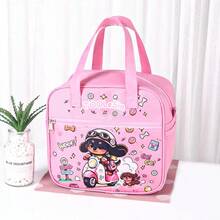 1pc Large Insulated Lunch Bag, Cute Cartoon Design, Suitable For Office Workers, Students, Outdoor Picnic, Multi-Purpose, Can Be Used As Birthday Gift And Holiday Gift - View 6