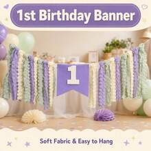 Bohemian Tassel Banner Children 1st Birthday Party Decoration Banner Number 1 String Flag Scene Decor - M - View 1