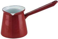 Enamelled Steel Turkish Coffee Pot, Compact Coffee Vessel For Brewing Traditional Small‑Batch Coffee Portions - Red - View 5