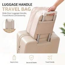 Waterproof Travel Shoe Storage Bag With Luggage Strap, Portable Transparent PVC Lined Shoe Cover, Suitable For Suitcase, Multi-Pocket Sports Shoe Storage Bag With Phone Pocket On Back And Mesh Design On Front - View 7
