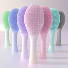 1pc Wet & Dry Anti-Tangle Hair Brush With Scalp Massage Function, Gentle Detangling And Styling Tool For Curly, Straight, Thick And Fine Hair | Portable, Suitable For Daily And Travel Use, Makes Hair Smooth And Shiny, Perfect Gift For Christmas And Halloween - / - View 10