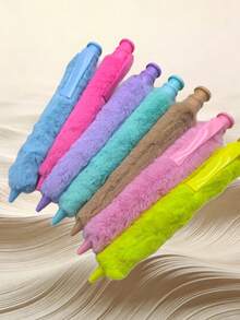 Giant Plush Ballpoint Pen - An Oversized, Fun, Short-Hair Writing Pen With A Soft Fur Design, Perfect As A Creative And Humorous Office Or School Supply Gift. It Features A Comfortable Non-Slip Grip And Is Lightweight And Easy To Carry. - A - View 5