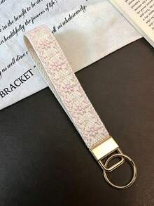 1個黑色蕾絲優雅小眾療癒清新藝術刺繡編織肩帶可愛花朵刺繡個性化配件鑰匙圈鑰匙掛繩適合女性女孩日常度假通勤校園穿搭搭配 - 多色蕾絲 - 查看 11