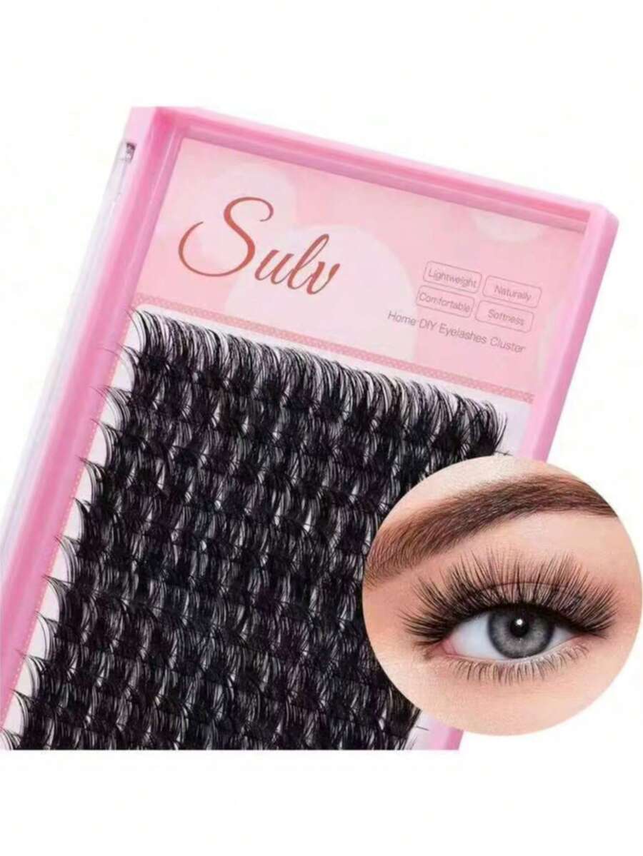 Black Thick Eyelash Extensions, D Curl, 1 Box High Quality Fiber False Eyelashes, Help Extend False Eyelashes, Suitable For Beginners DIY At Home Or Professionals - L - View 1