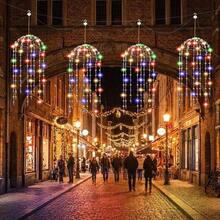 Exquisite Solar Hanging Jellyfish Decor Lights In Realistic Jellyfish Design. Soft Tentacles Sway Gently In Breeze. Solar Auto‑Charge And Auto‑On At Dusk. Can Be Hung In Staggered Arrangement. Perfect For Garden, Yard, Homestay And Party Decoration. - Solar Powered Hanging Jellyfish - View 6