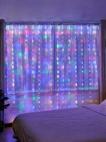 USB Powered Copper Wire LED Curtain Lights, 8 Lighting Modes, Warm/White/Colorful Light Colors Optional, Suitable For Home Decor, Holidays, Weddings, Christmas, Birthdays And Parties (Window Hanging Decorative Lights) - Curtain String Lights - View 11