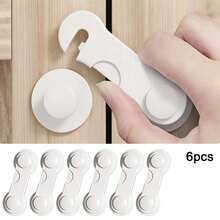 12/8/6/4pcs Children Safety Locks - Drill-Free Baby Cabinet Door Drawer Locks, Anti-Pinch Cabinet Refrigerator Locks - Multicolor - View 12