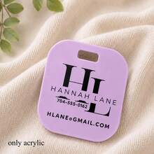 1pc Personalized Custom Name Luggage Tag, Acrylic Material Luggage Tag, Personalized Travel Gift, Customizable Pattern, Suitcase Tag, Backpack Tag - Multicolor - View 4