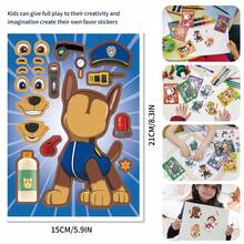 8pcs Wowang Team Anime Cartoon Interactive Puzzle Handmade Account DIY Face Sticker, As A Birthday Gift, Easter, Halloween, Christmas Holiday Party Gift. - Multicolor - View 4