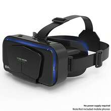 Byson 虛擬實境 VR 頭戴式 3D 眼鏡頭盔 VR 眼鏡，適用於電視、電影與電子遊戲，相容 iOS、Android，支援 4.7-7 吋 - 彩色 - 查看 3