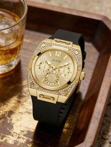 Jam Tangan Pria GUESS GW0572G1, Gelang Stainless Steel Perak, Dial Biru Segi Delapan, Jam Tangan Kronograf Multifungsi - Perak - View 5