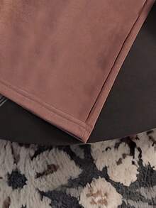Lurzo Autumn/Winter 2 Pieces Set For Teen GirlBrown Hoodie And Wide Leg Pants, Ribbed Patchwork Casual Sportswear, Y2K, Daily Outdoor/Back To School/Holiday - Brown - View 10