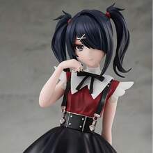 1pc/16cm Anime Girl Standing Figure, With Wing Decoration And Printed Skirt, Exquisite Painting And Transparent Base. Suitable For Desk Decoration, Collection And Gift For Girls - Multicolor - View 4