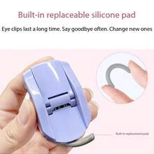 1pc Blue Wide-Angle Eyelash Curler, Small Portable Long-Lasting Manual Eyelash Curler For Women Beginners - Blue - View 2
