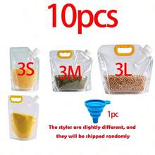 16/10/5/1pcs Large Capacity Airtight Moisture-Proof Storage Bags, Grain & Bean Storage Bags, Beer Bags, Practical Kitchen Storage Items, Kitchen Essentials, Kitchen Utensils, Kitchen Supplies, Kitchen Accessories & Kitchen Gadgets, Suitable For Kitchen Organization & Storage, Also Supports Travel Use, As Food Storage Cabinet Accessories, Can Be Used As Holiday Gifts, Gifts For Men, Combining Autumn Home Decor, Kitchen Decor & Accessory Attributes - Multicolor - View 11