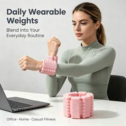 Dây đeo tạ cổ tay và cổ chân điều chỉnh được, vòng tạ đeo tay/cổ chân unisex, phù hợp cho thể thao, yoga, đi bộ, chạy bộ, nhảy, Pilates, aerobic, tập thể dục tại nhà