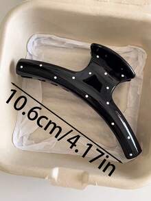 2pcs/1pc Women's 10.6cm/4.17in Black & Yellow Lightweight Plastic Hair Clips, Fashionable INS Style, Versatile, High-End, Elegant, Exquisite, Minimalist, High Elasticity, Solid Color Hair Accessories, Suitable For Thick & Coarse Hair, Daily Wear, Casual, Party, Commute, Vacation, Ponytail, Bun, Face Washing, Bathing, Makeup, Outfit Matching, Photo-Worthy, Hair Clips, Hair Accessories - Multicolor - View 2