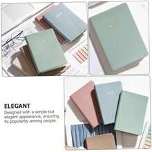 Morandi Notebook, Writing Memo Notebook, Cover Planner Notebook Suitable For School, Office, Home Minimalist Cover Notebook, Women's Minimalist Diary, Lined Paper, Hardcover Diary, Literary Fresh Handbook, Student Diary, High-Appearance Meeting Notebook - Multicolor - View 3