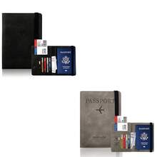 Multi-Color Vintage Passport Holder, Multi-Slot Design For Passport, Tickets, Cards And Cash, Elastic Band Anti-Loss, Portable Travel Essential - Multicolor - View 22
