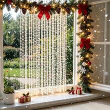 10pcs White Shiny Bead Garland Christmas Decoration, 10m Total Length, Create Atmosphere, Multi-Functional Hanging, Suitable For Windowsill, Porch, Living Room And Other Home Decor - White - View 3