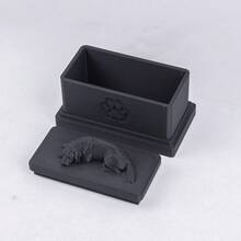 1 Pc 3D Printed PLA Dog Urn, Sleeping Dog Memorial Ashes Box, Paw Print Relief Rectangular Lid, Lightweight & Durable Pet Cremation Keepsake Storage For Collar, Loss Of Dog Gift - Multicolor - View 11