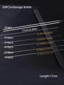 5/10/20/50pcs Set Of Bead Needles With Side Openings Jewelry Making Supplies Needles For Squishy Needih Needle Needohs For Squishy Needles For Easy Threading, Suitable For Handicraft And DIY Bead Making 17cm/6.69inch With Storage Tube - View 14