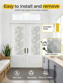 Soft Light Decorative Privacy Window Film, Enhances Home Comfort, Reduces Heat And UV Protection, Suitable For Bedroom, Apartment, Office Windows And Glass Doors - Decorative Film - View 6