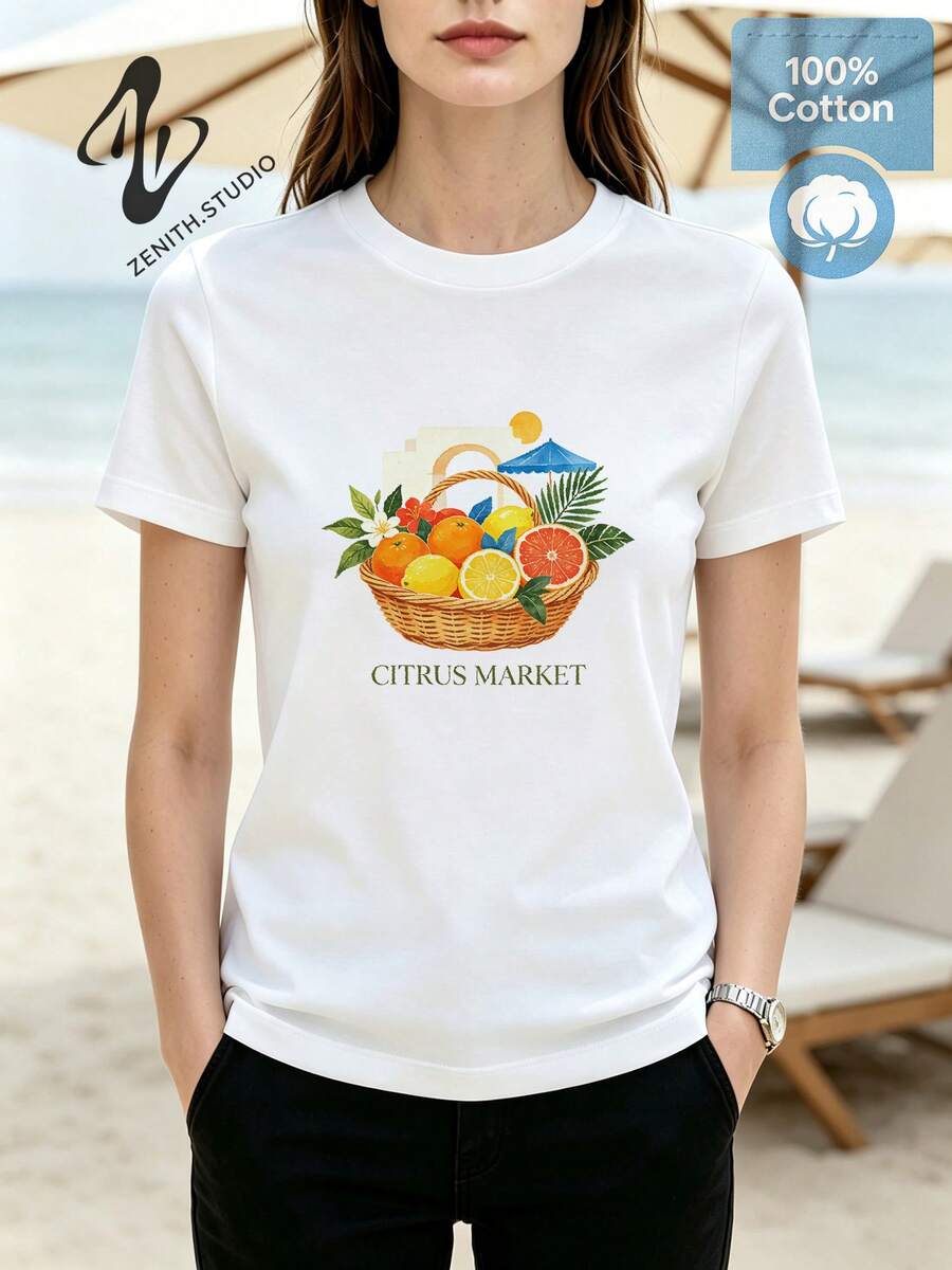 Women T-Shirts - 白色 - 查看 1