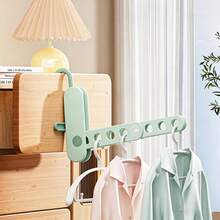 1PC Foldable Clothes Hanger With Adjustable Support Board, Portable Design, Suitable For Short Sleeve, Shirts, Travel, Business Trip, Hotel Use, Multi-Functional Drying Rack - Multicolor - View 4