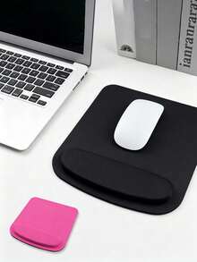 5/3/1pc Non-Slip Ergonomic Mouse Pad With Wrist Rest, Suitable For Office Use, Non-Slip Base, Square Design, Stable Cursor Control, Layered EVA And Fabric Material, Comfortable Office Wrist Support Accessory - View 4