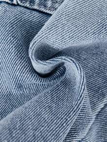 Straight Leg Casual Denim Jeans, Suitable For Toddlers, Street Style - Blue - View 8