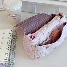1pc Large Capacity 3-Layer Colorful Star Print Pencil Case, Multi-Compartment Zipper Stationery Pouch, Aesthetic Portable Desktop Organizer For Students, School Office Supplies, Dorm Essential, Back To School Birthday Holiday Gift - Multicolor - View 9