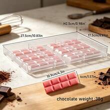 Square Chocolate Mold, Hard Plastic Candy Mold, Chocolate Size 2.8x2.8x1.5cm - QLfangkuai - View 11