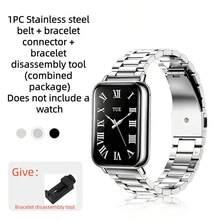 Tali Jam Tangan Multifungsi, Gaya Bisnis, Desain Tiga Rantai Logam Stainless Steel, Kompatibel dengan Ukuran 10pro/9pro/8pro, Desain Gesper Magnetik Lepas Cepat, Gelang Elegan, Cocok untuk Pria dan Wanita yang Suka Olahraga dan Berkebutuhan Khusus - MultiWarna - View 7
