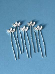 5PCS Elegant Plant Iron Hair Sticks Bridal Wedding Hair Accessories All Seasons - Color - View 5