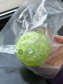 1個彩色水果手工捏捏球，奶油般柔軟蓬鬆慢回彈壓力球，可破殼且有清脆爆裂聲，ASMR助眠感官紓壓指尖玩具，適合兒童，萬聖節與聖誕節禮物 - 彩色 - 查看 6