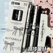 4pcs Cute Bow-Knot Retractable Ballpoint Pens, 0.5mm Fine Tip, Black Ink, Smooth Writing, Suitable For Office & Study, Ideal For Notebooks, Exams, Office Supplies And Student Gifts, Back To School - Sets - View 14