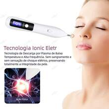 Utensílio de Beleza com Tela Digital LED e Múltiplos Níveis de Configuração para Uso Facial - Bege - Visão 9