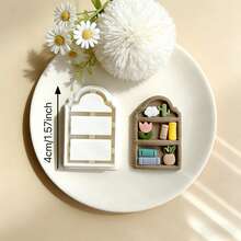 10Pcs Mini Window Bookshelf Scene Polymer Clay Cutters Set Book Plant Star Moon Clay Molds DIY Handmade Earring Pendant Jewelry Craft Supplies - 10 Pieces - View 8