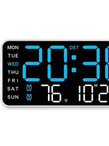 1-Piece Multifunctional Smart Lamp, Digital Alarm Clock With Decorative Light, Adjustable Brightness, Date Display, And USB Power - Sleek Rectangular Design - 1PC - View 3