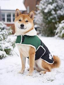 Halloween Thick Dog Coat, Soft Fleece Lining, With Replaceable Embroidered Hook And Loop, Adjustable Design, Easy And Convenient, Suitable For Medium And Large Dog Festival Gifts - Dark Green - View 3