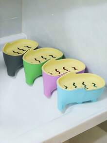 New Double-Layer Creative Cute Elephant Shaped Soap Dish, Bathroom Home Decor, Drainage Rack, Suitable For Kitchen - A - View 8
